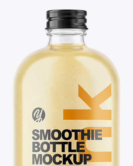 Banana Smoothie Bottle Mockup