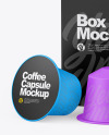 Paper Box W/ Coffee Capsules Mockup