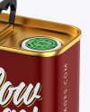 Matte Olive Oil Tin Can Mockup