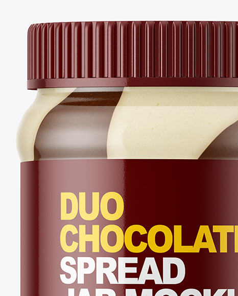 Duo Chocolate Spread Jar Mockup