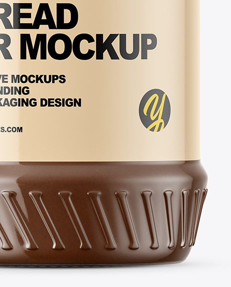 Dark Chocolate Spread Jar Mockup