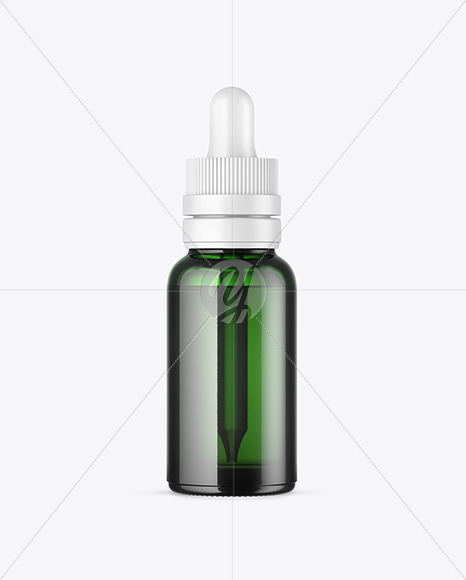 Green Glass Dropper Bottle