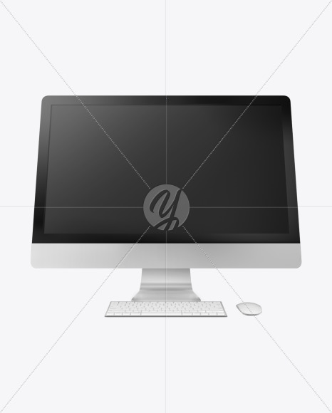 iMac Pro Keyboard and Mouse Mockup - Front View