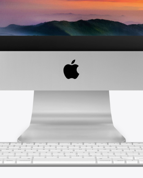 iMac Pro Keyboard and Mouse Mockup - Front View