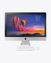 iMac Pro Mockup with Keyboard and Mouse - Front View