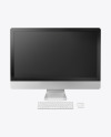 iMac with Keyboard and Mouse - Mockup