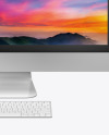 iMac with Keyboard and Mouse - Mockup