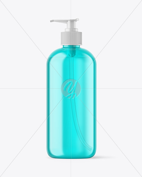 Plastic Bottle with Pump Mockup