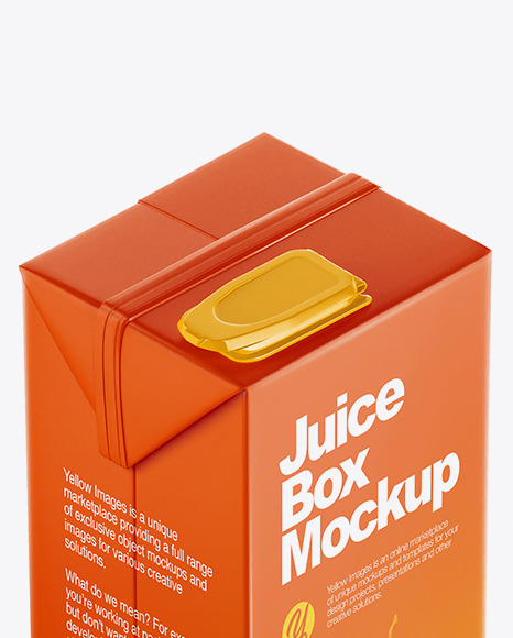 Juice Box Mockup - Half Side View