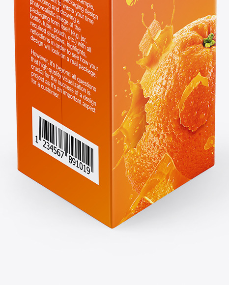 Juice Box Mockup - Half Side View
