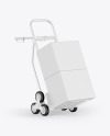 Hand Truck With Boxes Mockup