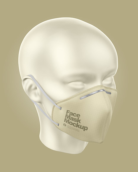 Face Mask with Nose Grip Mockup