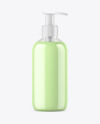 Clear Liquid Soap Bottle with Pump Mockup