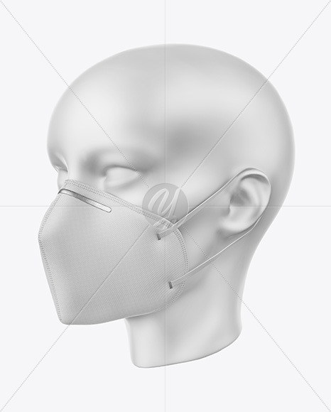 Face Mask with Nose Grip Mockup