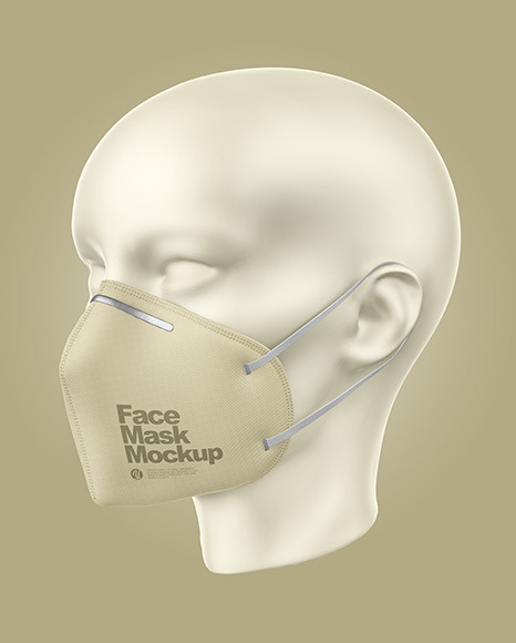 Face Mask with Nose Grip Mockup