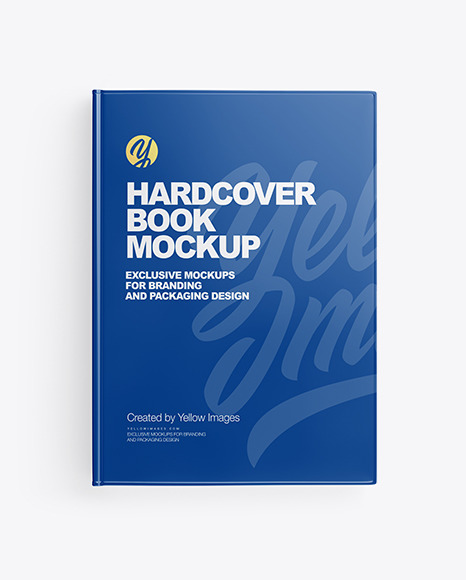 Hardcover Book w/ Glossy Cover Mockup