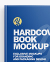 Hardcover Book w/ Glossy Cover Mockup