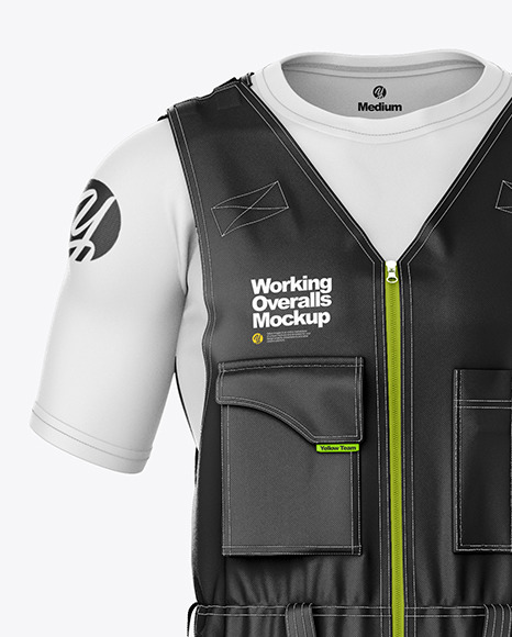 Working Overalls Mockup – Front View