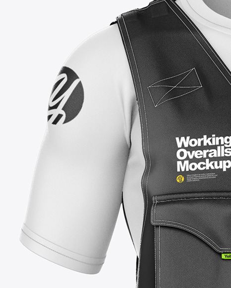 Working Overalls Mockup – Front View