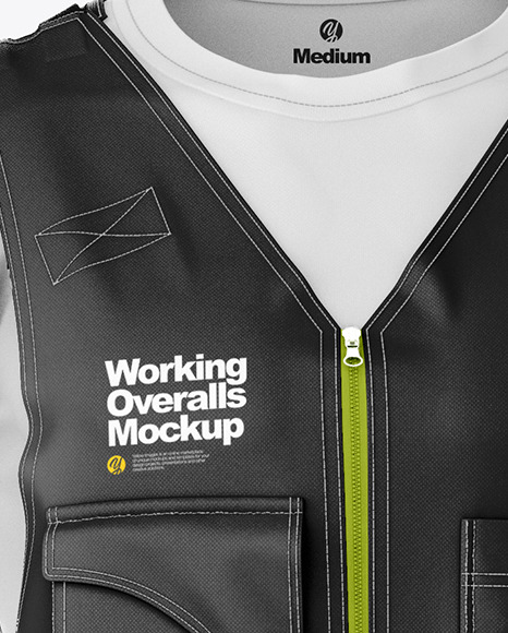 Working Overalls Mockup – Front View