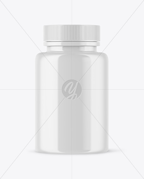 Glossy Plastic Bottle Mockup