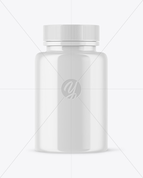 Glossy Plastic Bottle Mockup