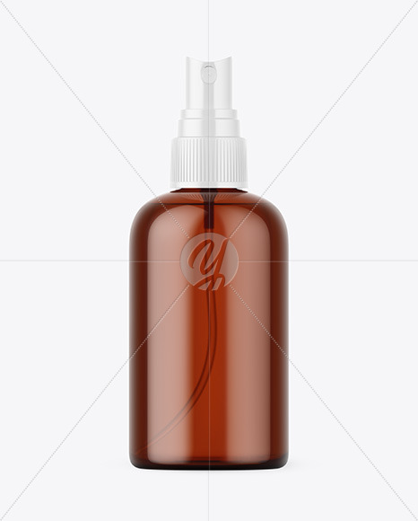 Amber Spray Bottle Mockup