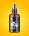 Amber Spray Bottle Mockup