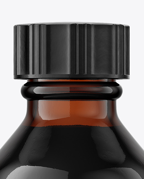 50ml Amber Glass Bottle Mockup 50ml Amber Glass Bottle Mockup