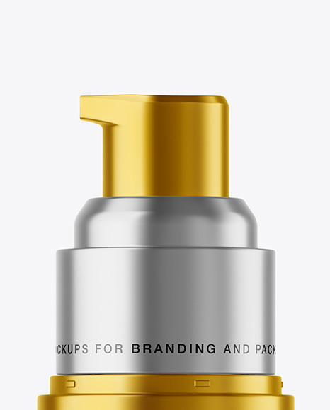 Metallic Airless Pump Bottle Mockup