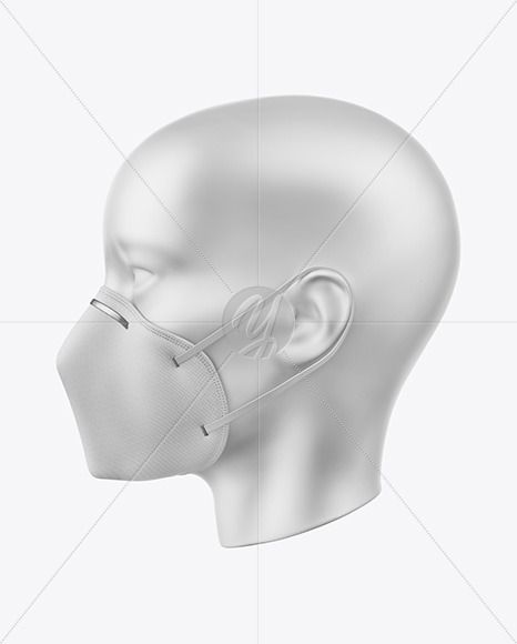 Face Mask with Nose Grip Mockup