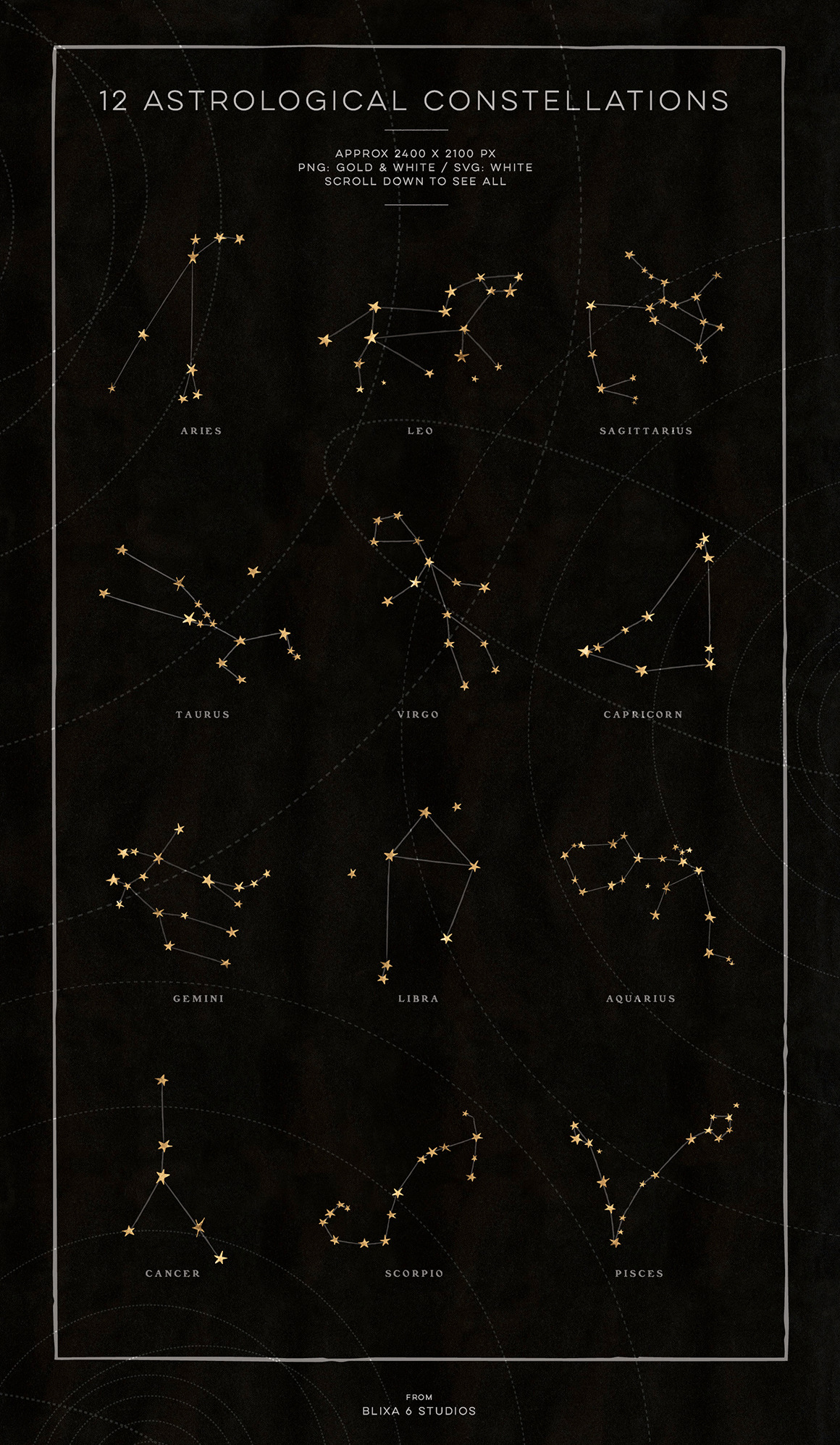 The Star Atlas: Golden Astrology Set