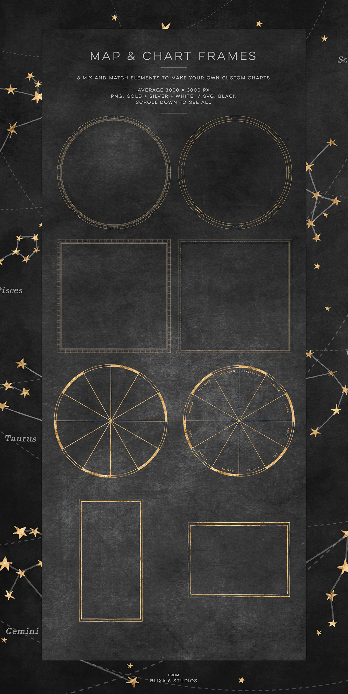 The Star Atlas: Golden Astrology Set The Star Atlas: Golden Astrology Set