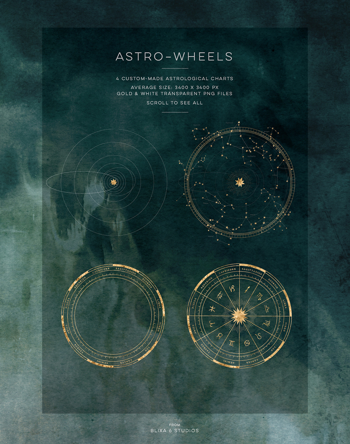 The Star Atlas: Golden Astrology Set The Star Atlas: Golden Astrology Set