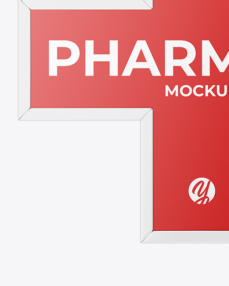 Pharmacy Signage w/ Glossy Frame Mockup