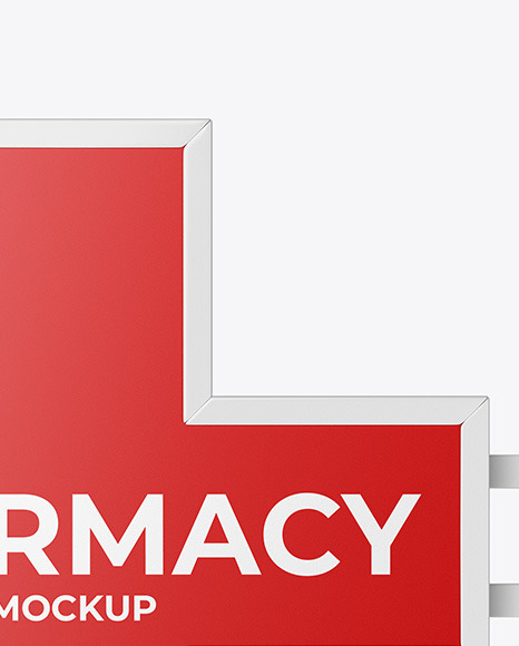 Pharmacy Signage w/ Glossy Frame Mockup