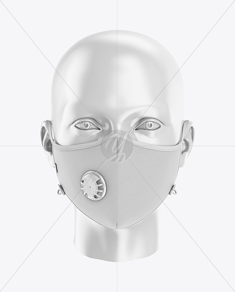 Anti-Pollution Face Mask with Exhalation Valve - Front View