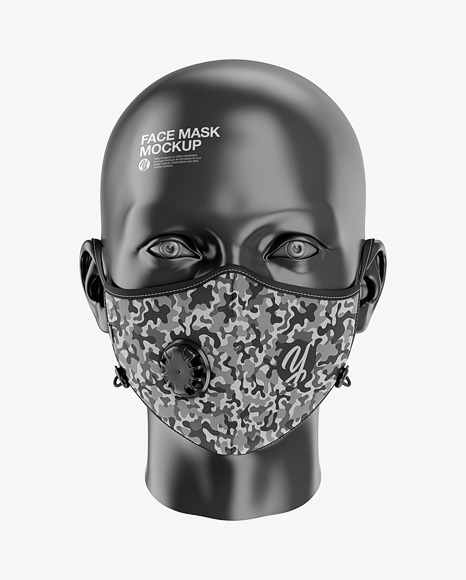 Anti-Pollution Face Mask with Exhalation Valve - Front View