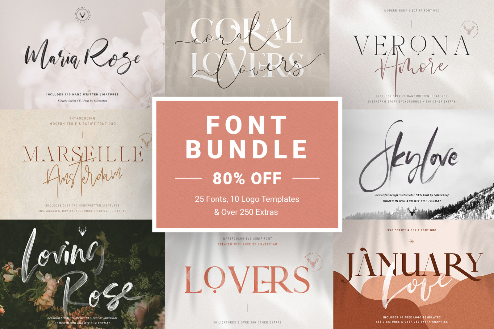 80% OFF Font Bundle - Limited Time Edition