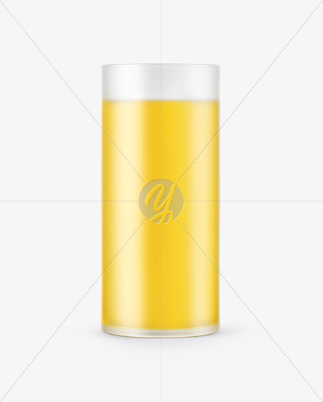 Frosted Glass with Juice Mockup