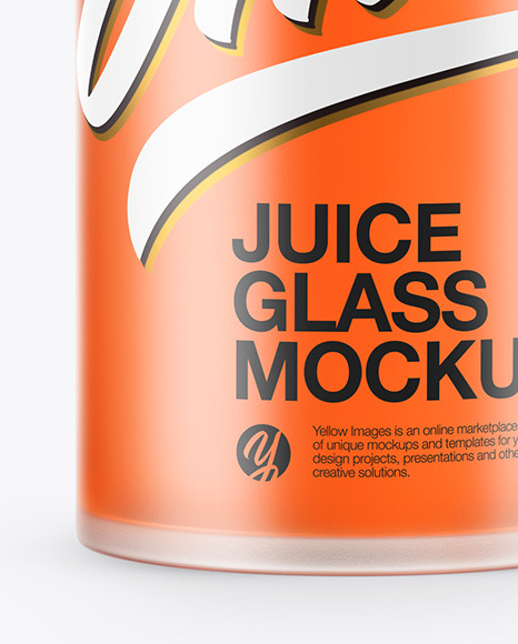 Frosted Glass with Juice Mockup