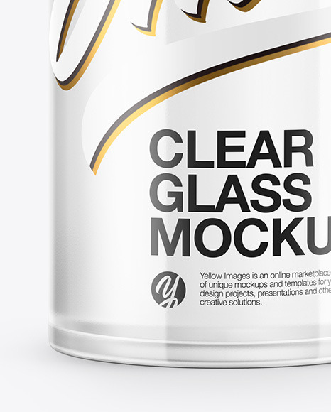 Clear Glass with Water Mockup