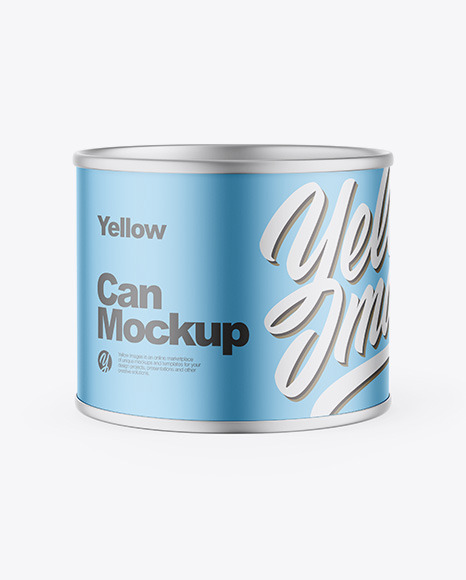 Matte Metallic Can Mockup