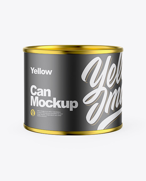 Matte Metallic Can Mockup