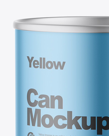 Matte Metallic Can Mockup