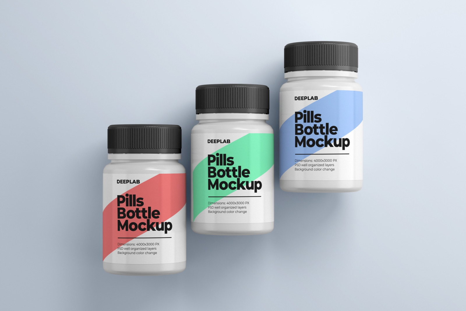 Pill bottle premium mockup set