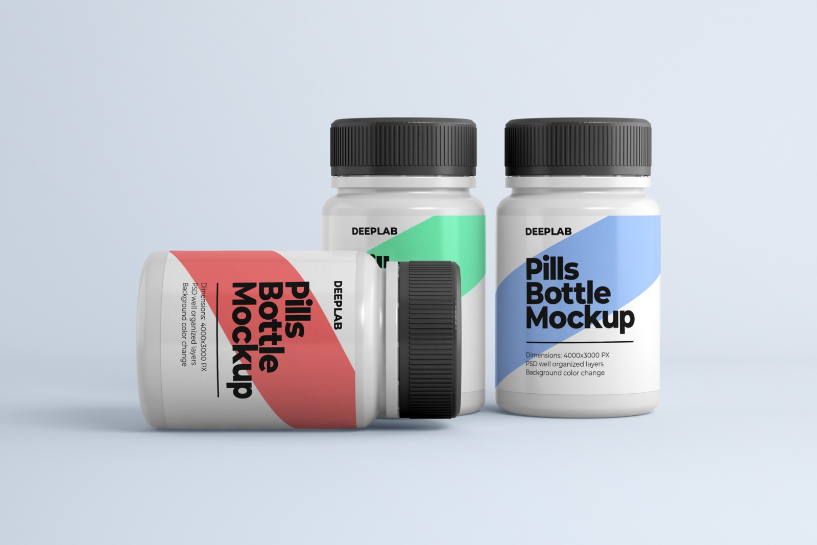 Pill bottle premium mockup set