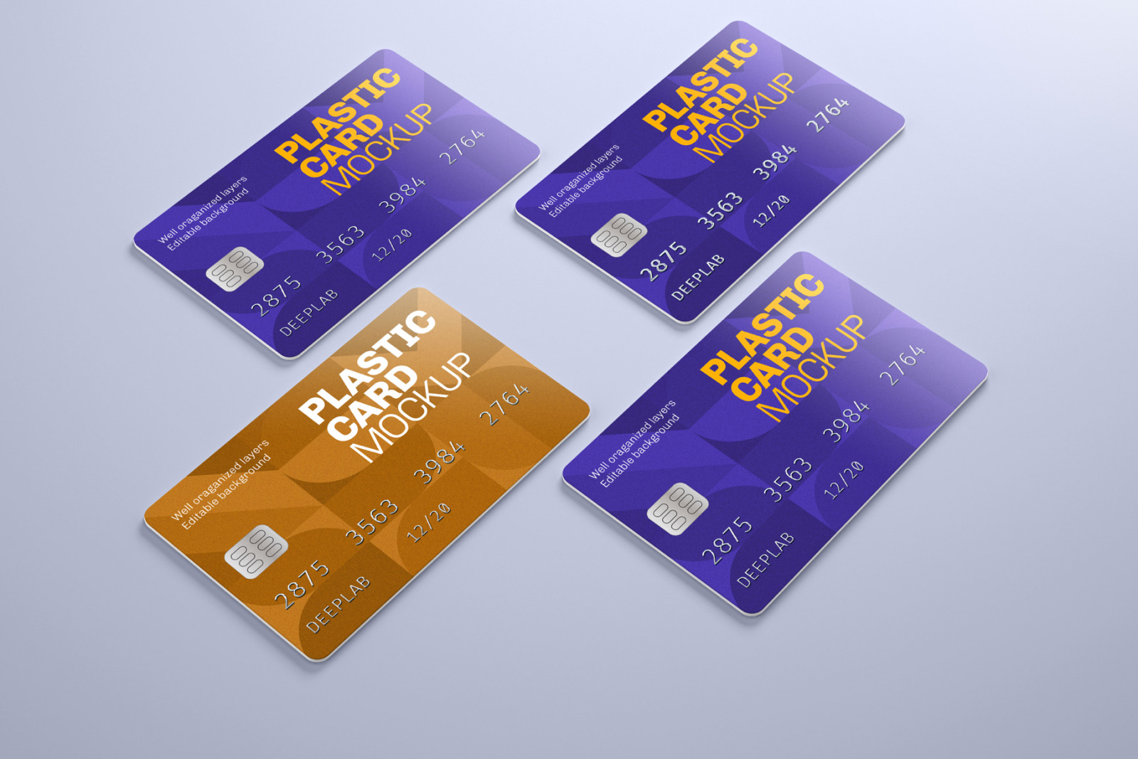 Plastic Card Mockup Set - 21 styles