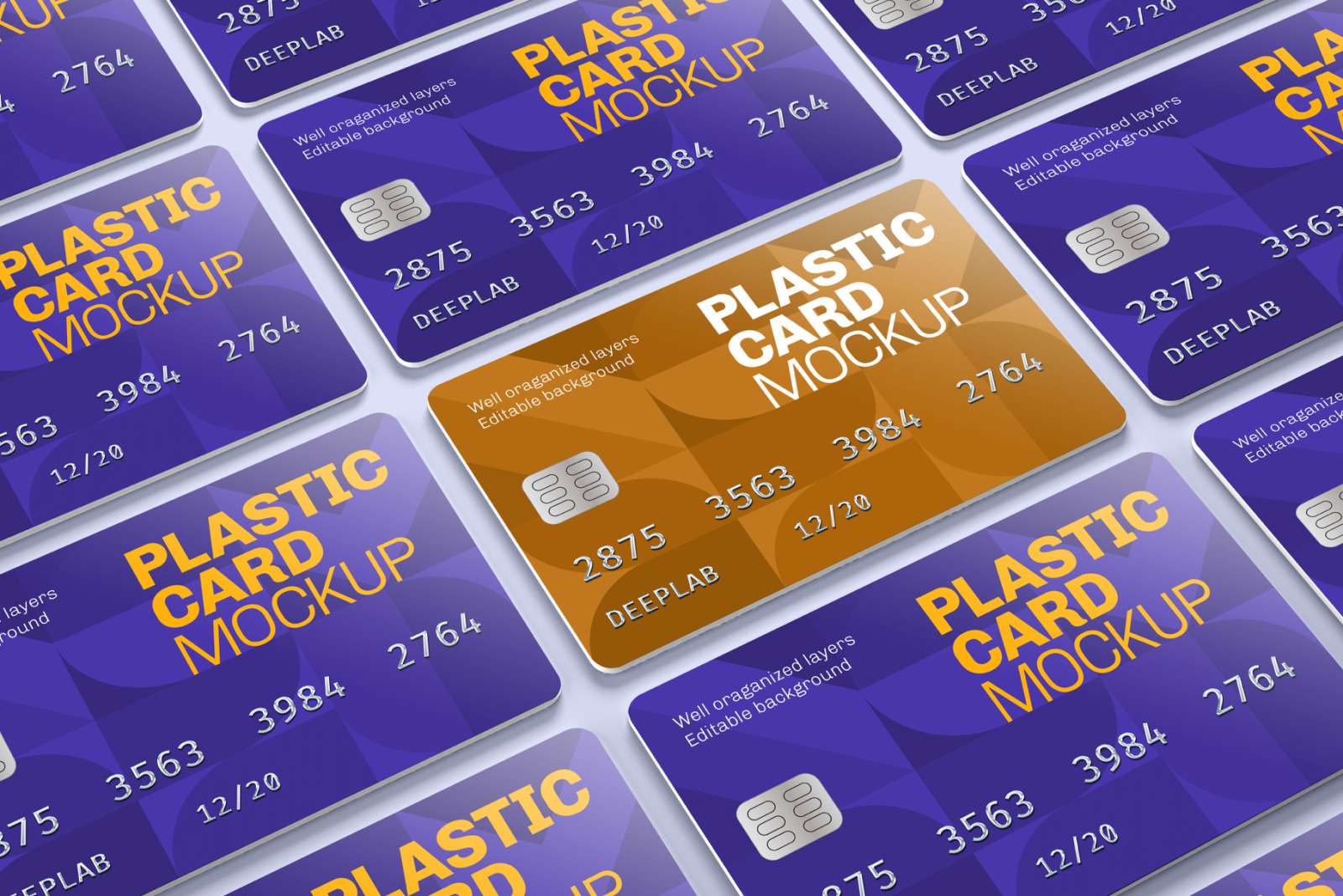 Plastic Card Mockup Set - 21 styles