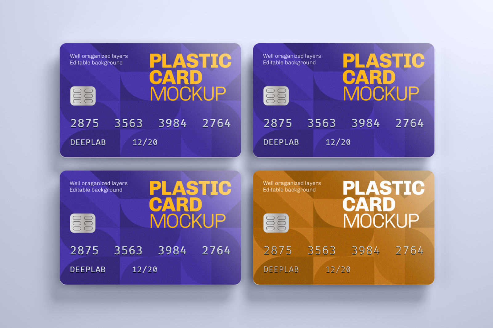 Plastic Card Mockup Set - 21 styles